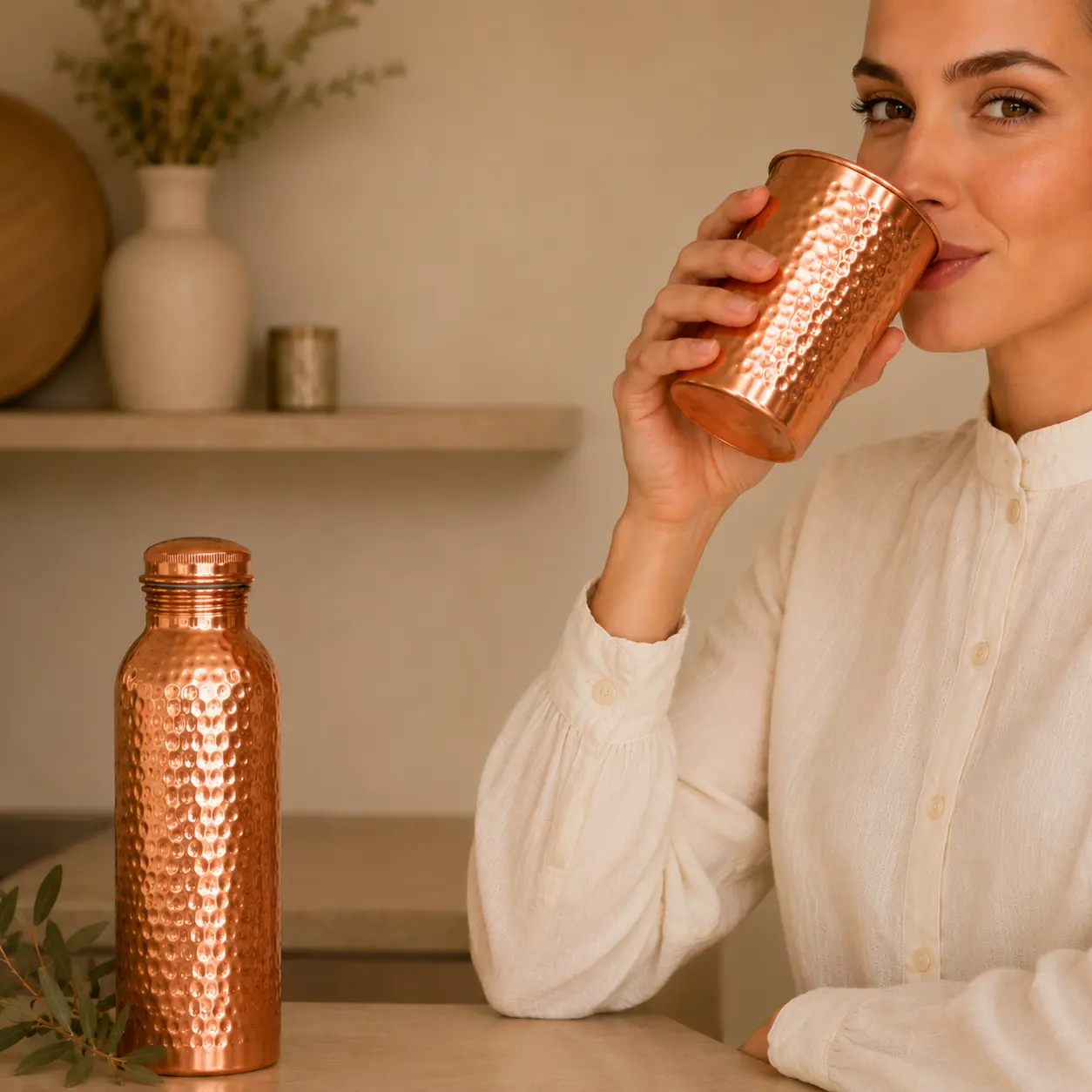 Alma Pure™ – Koperen Waterfles Heritage Essential 750 ml